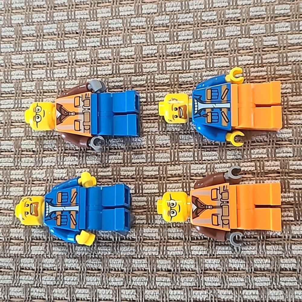 Lego City Construction Set of 4 Workers Mini Figures